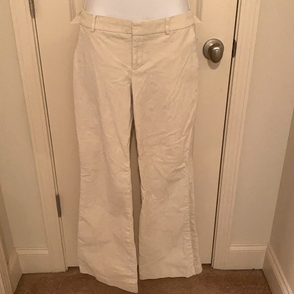 Velvet Sean by Sean Jean Bone Pants w Satin stripe